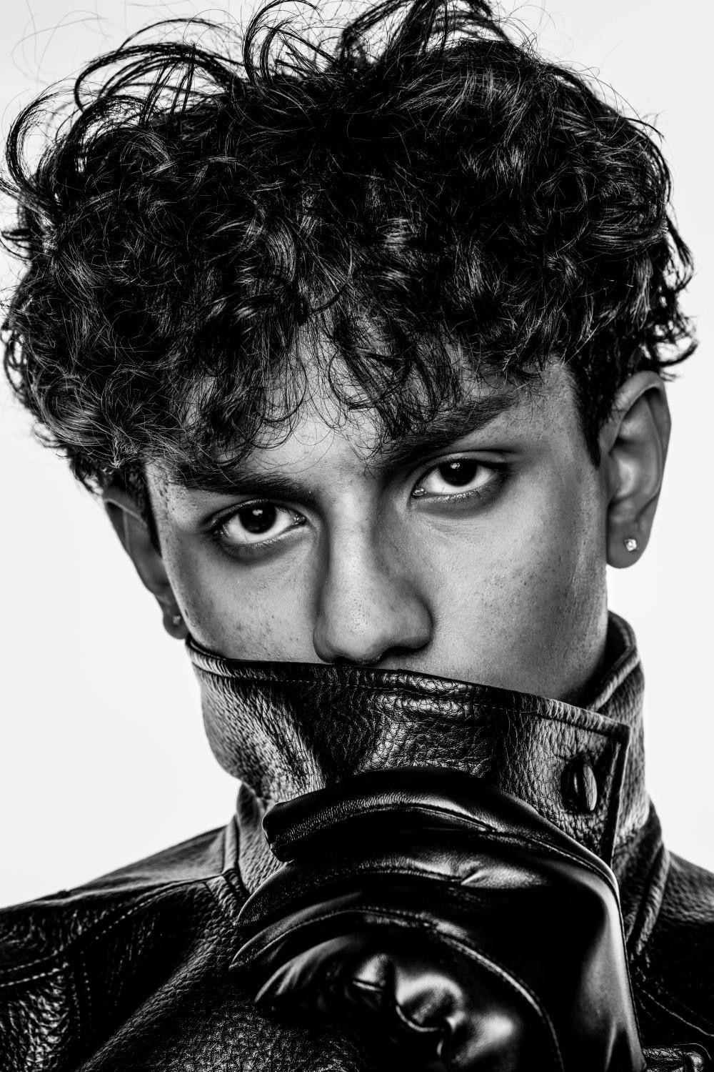 Abs — black and white portrait